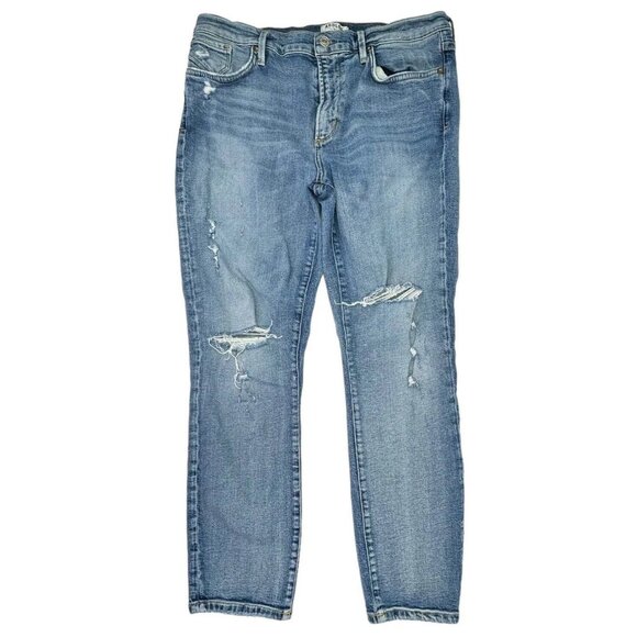 Agolde Pants - AGOLDE Sophie High Waist Distressed Cropped Skinny Jeans Outsider Blue Size 32